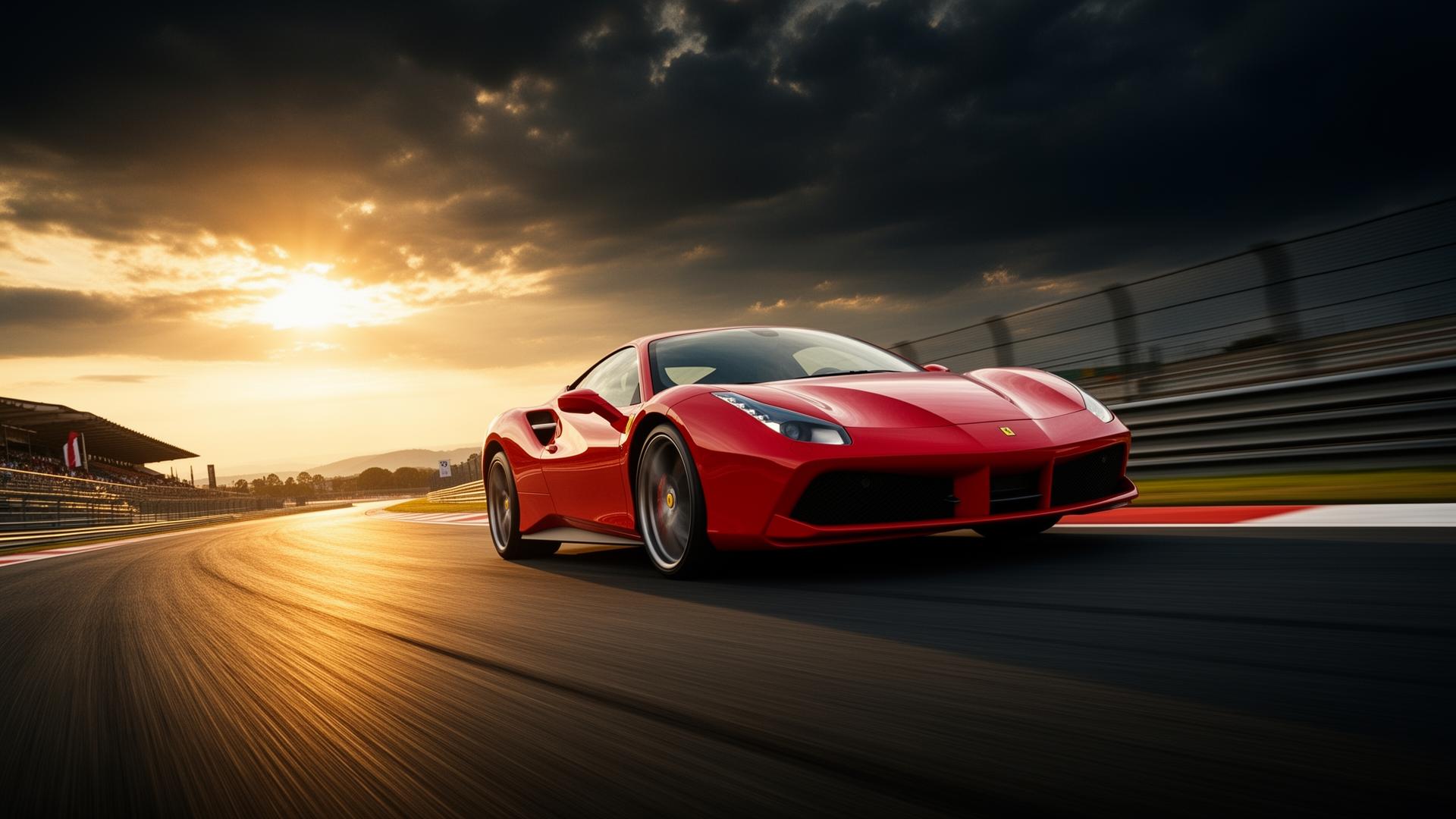 Ferrari on Monza track